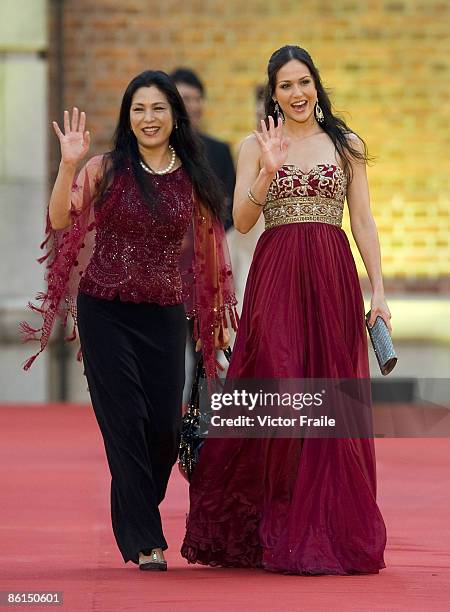 Hong Kong actress and model Ankie Beilke and her mother Ankie Lau Heung-ping arrive to the 28th Hong Kong Film Awards 2009 at the Hong Kong's...