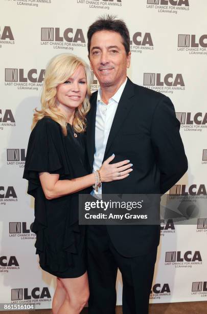 Renee Sloan and Scott Baio attend the Last Chance For Animals 33rd Annual Celebrity Benefit Gala - Arrivals at The Beverly Hilton Hotel on October...