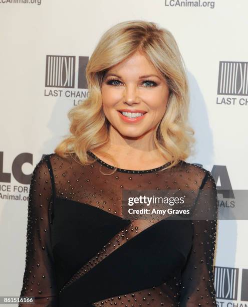 Donna D'Errico attends the Last Chance For Animals 33rd Annual Celebrity Benefit Gala - Arrivals at The Beverly Hilton Hotel on October 14, 2017 in...