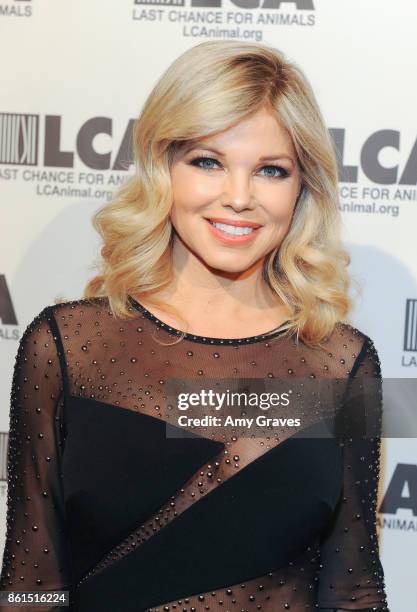 Donna D'Errico attends the Last Chance For Animals 33rd Annual Celebrity Benefit Gala - Arrivals at The Beverly Hilton Hotel on October 14, 2017 in...