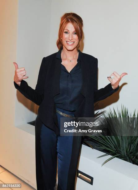 Angie Everhart attends the Last Chance For Animals 33rd Annual Celebrity Benefit Gala - Arrivals at The Beverly Hilton Hotel on October 14, 2017 in...