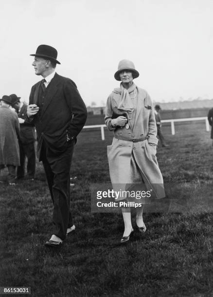 Hugh Grosvenor, 2nd Duke of Westminster at Chester Races with French fashion designer Coco Chanel , 1st May 1924.