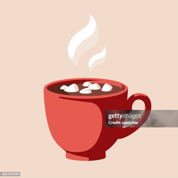 hot chocolate - tea and coffee illustration stock illustrations