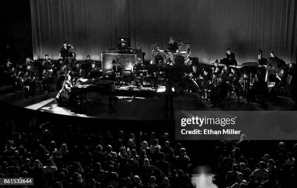 Recording artist Amy Lee of Evanescence performs with an orchestra as the band kicks off its tour in support of the upcoming album "Synthesis" at The...