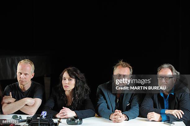 Millenium's Swedish director, Niels Arden Oplev, Danish actress Noomi Rapace, Swedish actor Michael Nyqvist and Swedish producer Soren Staermose give...