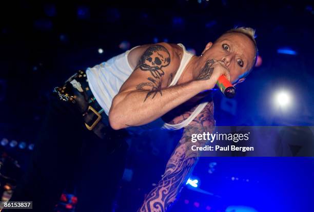 Keith Flint performing on stage at the Melkweg, Amsterdam on March 04 2009