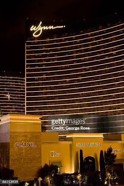 The Wynn Hotel and a cluster of luxury retail stores including Chanel...  News Photo - Getty Images