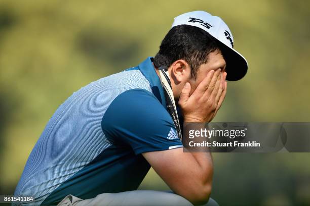 Jon Rahm of Spain during the final round of the 2017 Italian Open at Golf Club Milano - Parco Reale di Monza on October 15, 2017 in Monza, Italy.