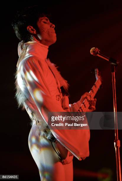 Prince performs live on stage at the Brabathallen in Breda, Holland on March 24 1995. The Ultimate Live Experience Tour