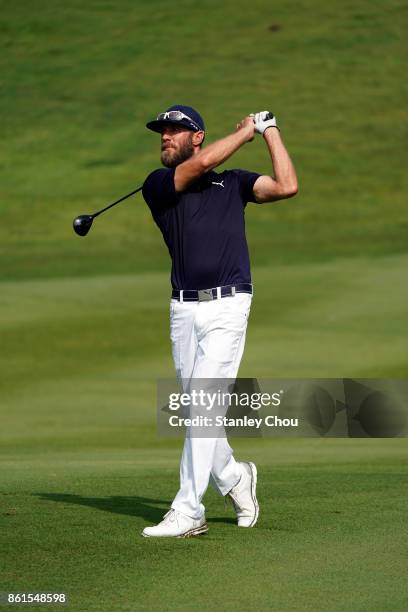 Graham Delaet of Canada in action during the 2017 CIMB Classic final round at TPC Kuala Lumpur on October 15, 2017 in Kuala Lumpur, Malaysia.