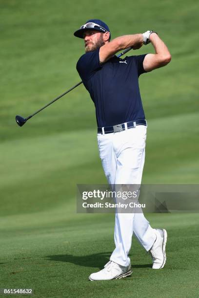 Graham Delaet of Canada in action during the 2017 CIMB Classic final round at TPC Kuala Lumpur on October 15, 2017 in Kuala Lumpur, Malaysia.