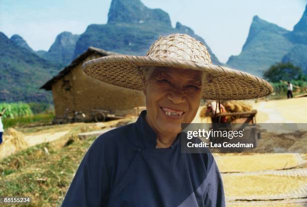 An elderly woman outside Zhangzhou, in southern China, 1985.