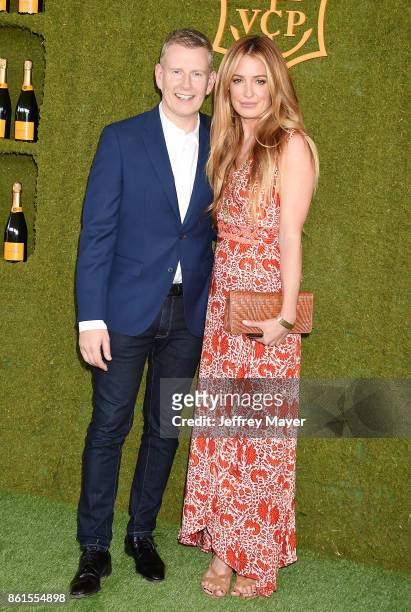 Comedian Patrick Kielty and actress/model Cat Deeley attend the 8th Annual Veuve Clicquot Polo Classic at Will Rogers State Historic Park on October...