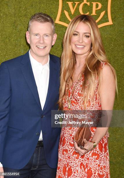 Comedian Patrick Kielty and actress/model Cat Deeley attend the 8th Annual Veuve Clicquot Polo Classic at Will Rogers State Historic Park on October...