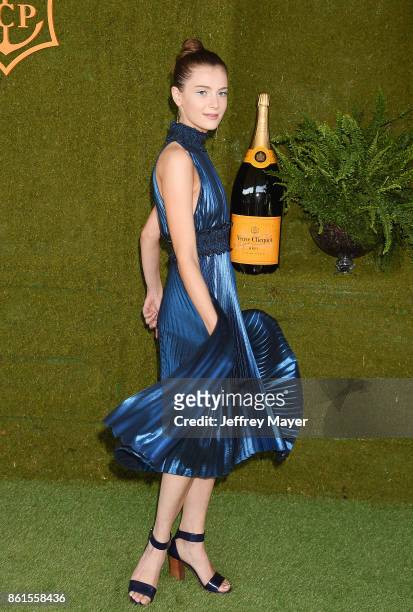 Actress Zoe Levin attends the 8th Annual Veuve Clicquot Polo Classic at Will Rogers State Historic Park on October 14, 2017 in Pacific Palisades,...