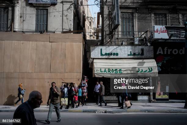 April 12: Outside the St. Marks church where a bomb exploded during Palm Sunday Services on April 12, 2017 in Tanta, Egypt. The Churches cross can be...