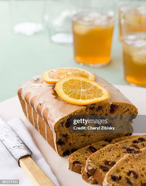 loaf of sweet potato coffee cake - potato cake stock pictures, royalty-free photos & images