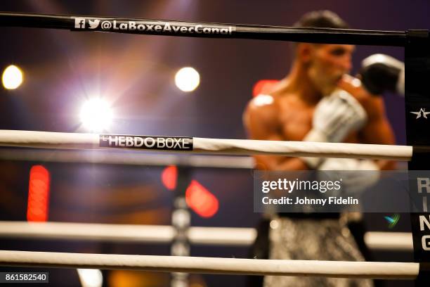 Illustration Ring during the boxing event La Conquete at Zenith de Paris on October 14, 2017 in Paris, France.