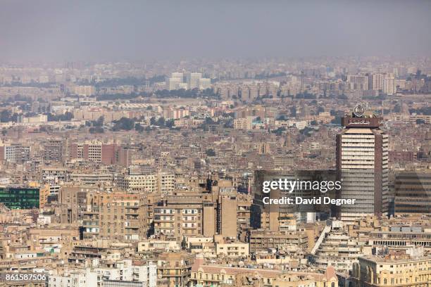 September 24: A view of downtown Cairo and the Bank Masr building on September 24, 2017 in Cairo, Egypt. Overview photos of Cairo's buildings,...