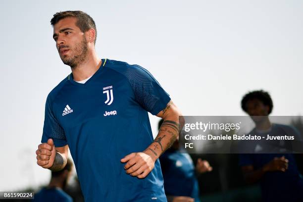 Stefano Sturaro during a Juventus traininig session at Juventus Center Vinovo on October 15, 2017 in Vinovo, Italy.
