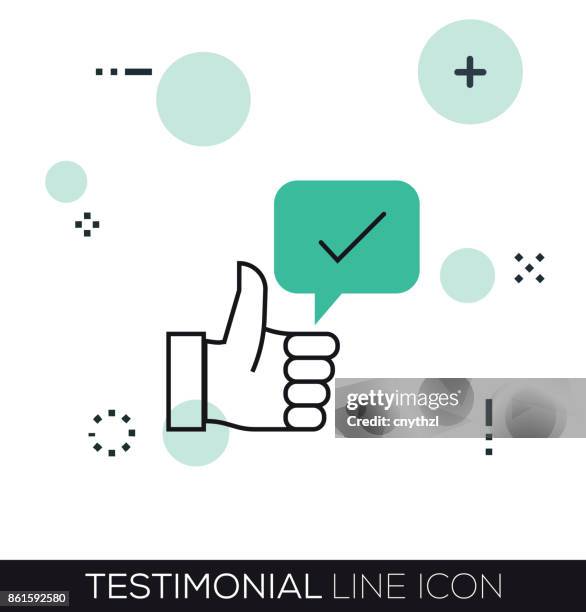 testimonial line icon - deutsche mark symbol stock illustrations