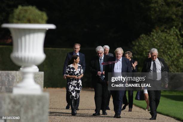 Czech Republic's Deputy Foreign Minister Ivo Sramek, British lawyer and Boris Johnson's wife, Marina Wheeler, Poland's Foreign Minister Witold...