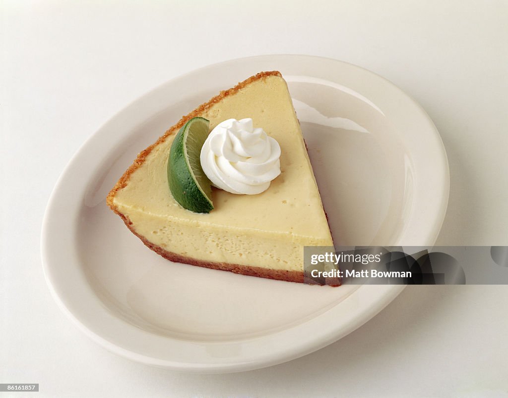 Key lime pie slice