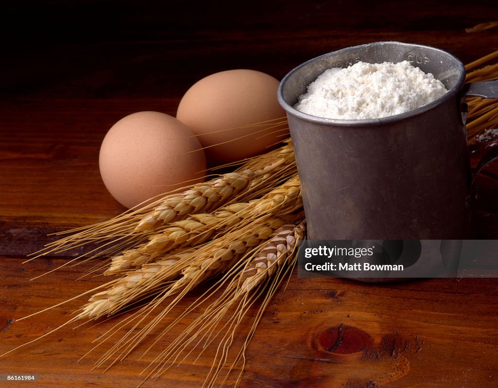 Raw baking ingredients