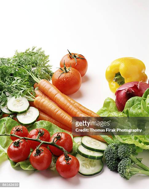 fresh vegetables on white -  firak stock pictures, royalty-free photos & images