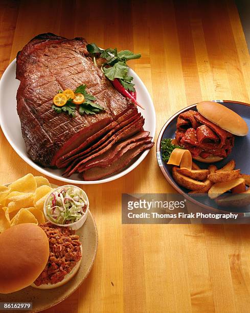 sliced beef and sandwiches -  firak stock pictures, royalty-free photos & images