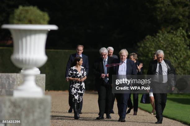 Czech Republic's Deputy Foreign Minister Ivo Sramek, British lawyer and Boris Johnson's wife Marina Wheeler, Poland's Foreign Minister Witold...