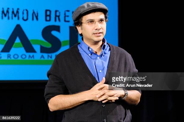 Filmmaker Shankey Srinivasan leads Q and A for his film, The Last Smile at the Santa Cruz Film Festival at Tannery Arts Center on October 14, 2017 in...