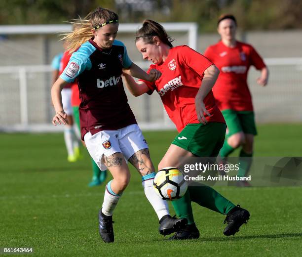 Molly Peters of West Ham United Ladies in action during the FA Premier League Southern Division match between West Ham United Ladies and Coventry...