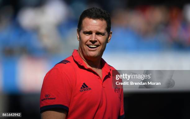 Castres , France - 15 October 2017; Munster Director of Rugby Rassie Erasmus prior to the European Rugby Champions Cup Pool 4 Round 1 match between...