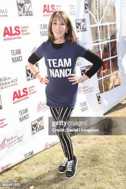 Actress Kate Linder attends Nanci Ryder's "Team Nanci" at the 15th Annual LA County Walk to Defeat ALS at the Exposition Park on October 15, 2017 in...