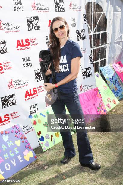 Actress Justine Bateman attends Nanci Ryder's "Team Nanci" at the 15th Annual LA County Walk to Defeat ALS at the Exposition Park on October 15, 2017...