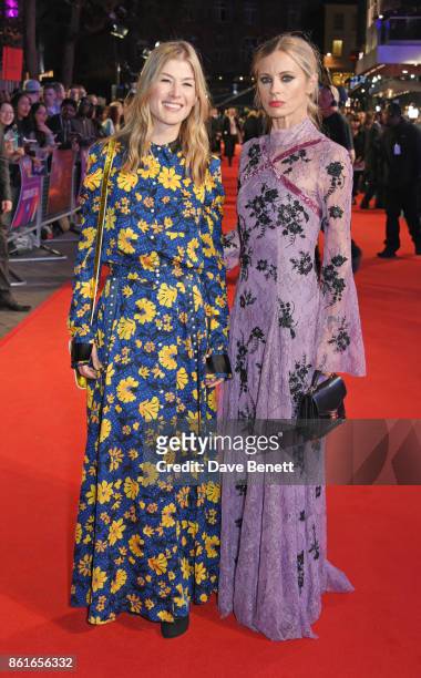 Rosamund Pike and Laura Bailey attend the UK Premiere of "Three Billboards Outside Ebbing, Missouri" at the closing night gala of the 61st BFI London...