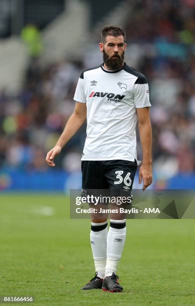 Joe Ledley of Derby County during the Sky Bet Championship match between Derby County and Nottingham Forest at iPro Stadium on October 15, 2017 in...