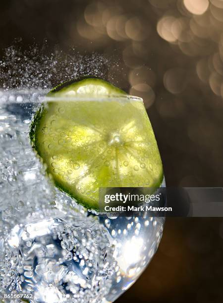 gin and tonic - carbonation foto e immagini stock