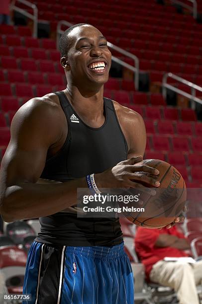Orlando Magic Dwight Howard before game vs Houston Rockets. Houston, TX 4/7/2009 CREDIT: Greg Nelson