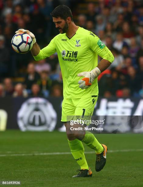Crystal Palace's Julian Speroni during Premier League match between Crystal Palace and Chelsea at Selhurst Park Stadium, London, England on 14 Oct...