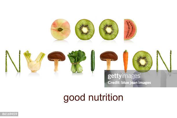 from the health-abet, good nutrition - mushroom types stockfoto's en -beelden