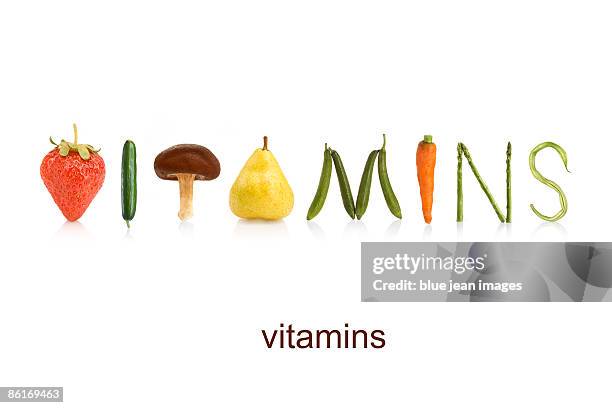 from the health-abet, vitamins - mushroom types stockfoto's en -beelden