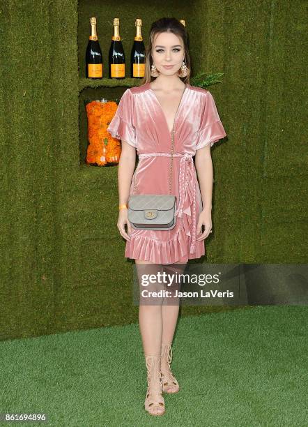 Sierra Furtado attends the 8th annual Veuve Clicquot Polo Classic at Will Rogers State Historic Park on October 14, 2017 in Pacific Palisades,...