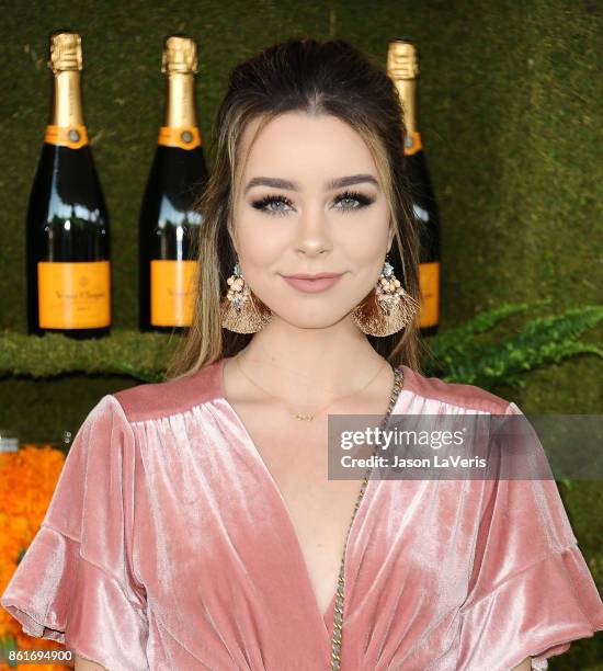 Sierra Furtado attends the 8th annual Veuve Clicquot Polo Classic at Will Rogers State Historic Park on October 14, 2017 in Pacific Palisades,...