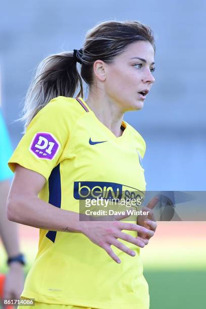 Laure Boulleau of PSG during the women's Division 1 match between Paris FC and Paris Saint Germain on October 15, 2017 in Paris, France.