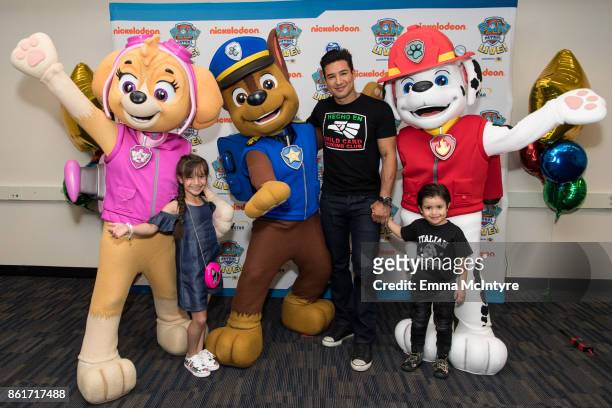 Gia Francesca Lopez, TV personality Mario Lopez, and Dominic Lopez attend Nickelodeon And VStar Entertainment Group's PAW Patrol Live! "Race to the...