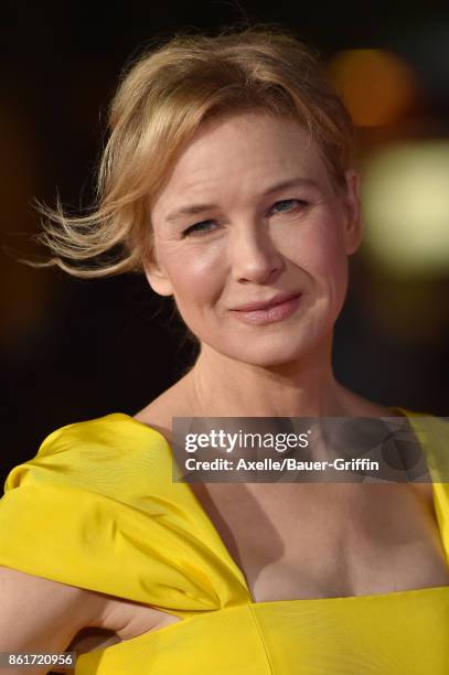 Actress Renee Zellweger arrives at the premiere of 'Same Kind of Different as Me' at Westwood Village Theatre on October 12, 2017 in Westwood,...