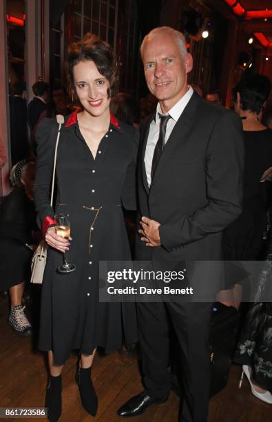 Phoebe Waller-Bridge and Director Martin McDonagh attend the after party for "Three Billboards Outside Ebbing, Missouri" at the closing night gala of...