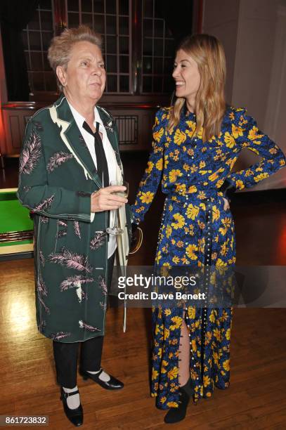 Sandy Martin and Rosamund Pike attend the after party for "Three Billboards Outside Ebbing, Missouri" at the closing night gala of the 61st BFI...
